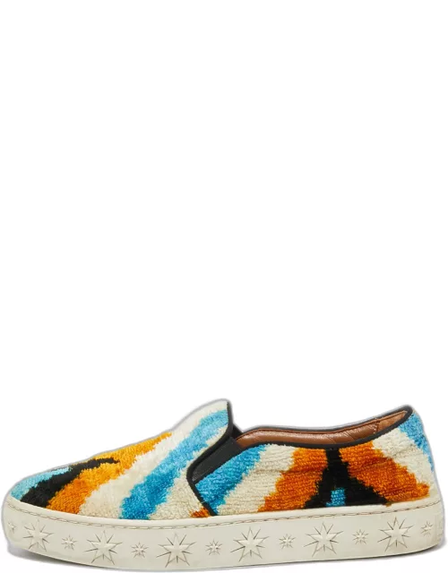 Aquazzura Multicolor Velvet Slip on Sneaker