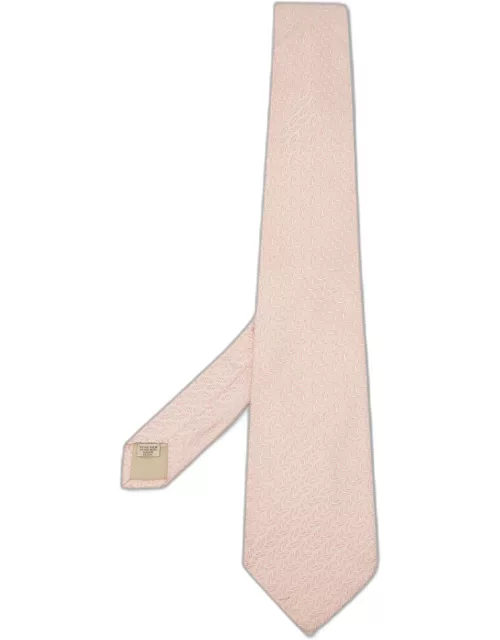 Burberry Pink Jacquard Silk Traditional Tie