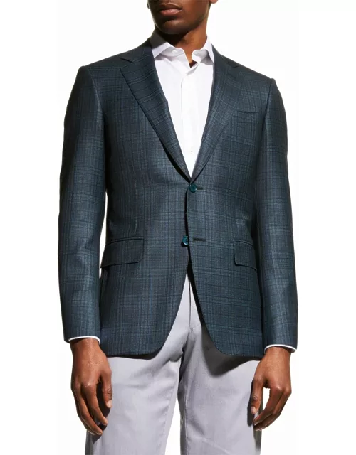 Men's Plaid Wool Sport Jacket