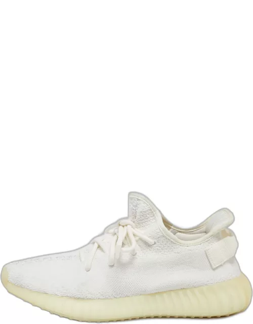 Yeezy x Adidas White Knit Fabric Boost 350 V2 Triple White Sneaker