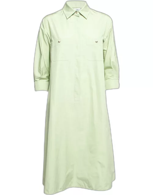 Max Mara Light Green Cotton Shirt Dress