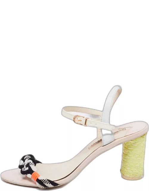 Sophia Webster Multicolor Leather And Patent Ankle Strap Sandal
