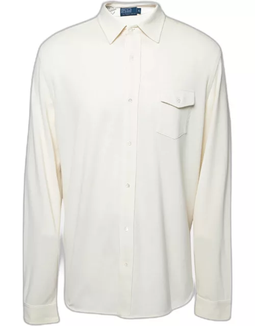 Polo Ralph Lauren Cream Cotton Long Sleeve Shirt