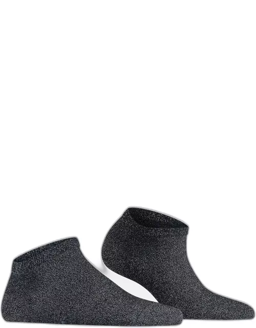 Shiny Rolled-Cuff Sneaker Sock