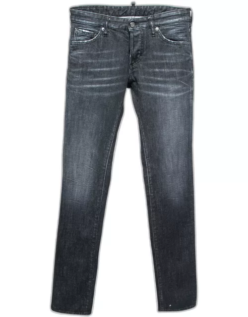 Dsquared2 Grey Denim Distressed Cotton Jeans M Waist 29