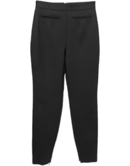 Alexander McQueen Black Wool Zip Trouser