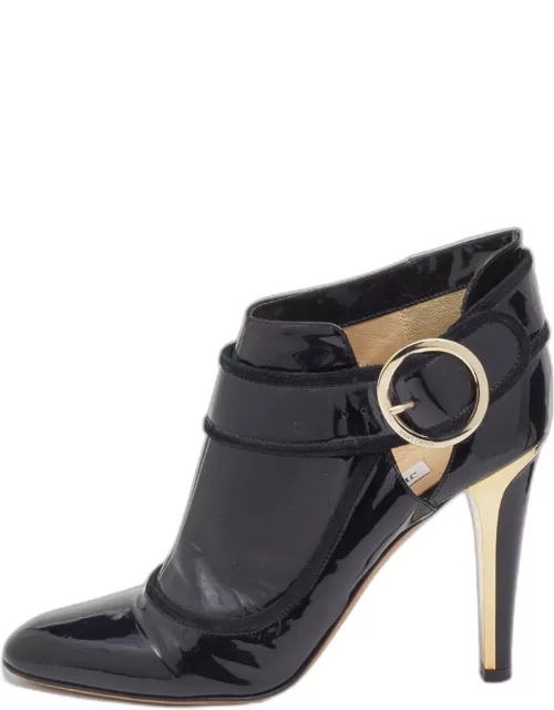 Jimmy Choo Black Patent Leather Chicago Ankle Boot