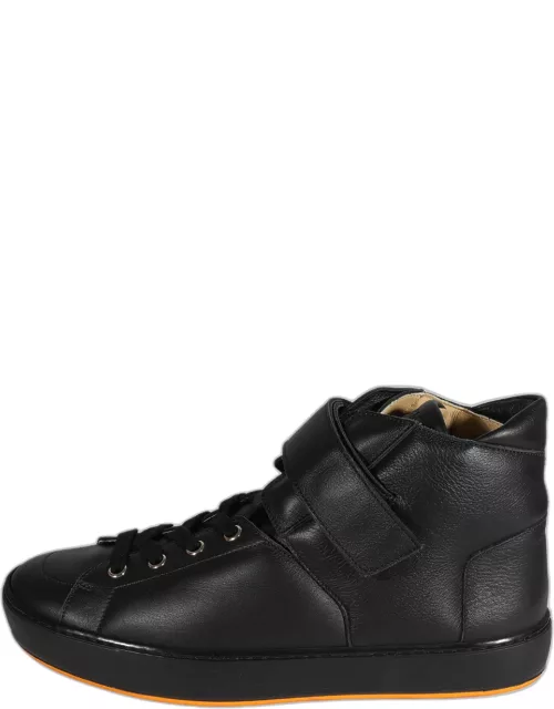 Hermes Black Jackson Veau Satin Sport Sneaker EU