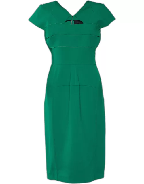 Roland Mouret for Selfridges Limited Edition Green Crepe Cocktail Dress