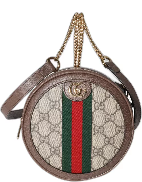 Gucci Brown/Beige GG Supreme Canvas Web Mini Ophidia Round Backpack