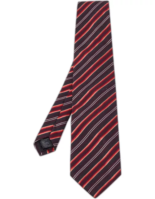 Boss By Hugo Boss Multicolor Striped Silk Wool Tie