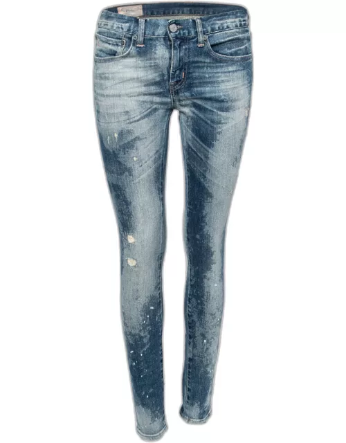 Polo Ralph Lauren Blue Denim Distressed Jeans S Waist 28"