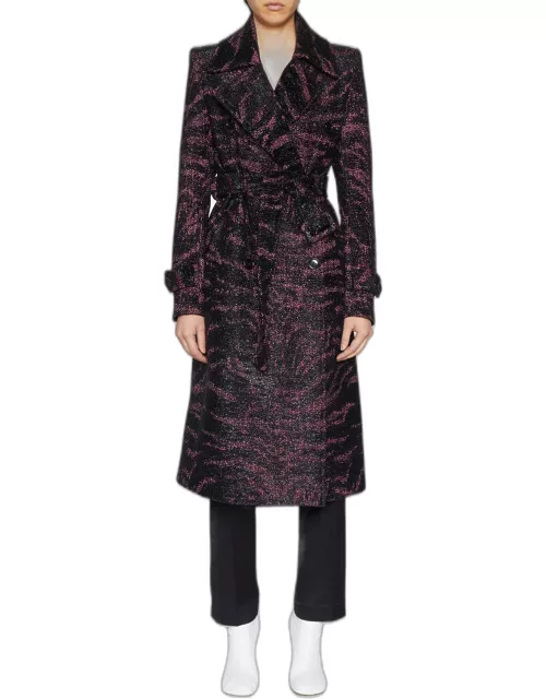 Rosiam Patterned Trench Coat