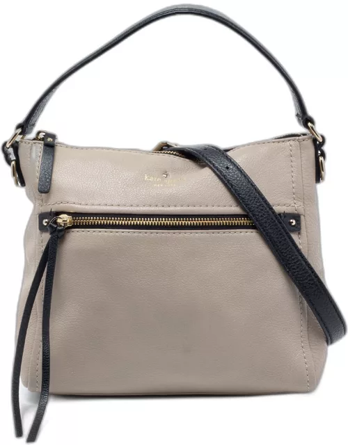 Kate Spade Grey/Black Leather Top Handle Bag