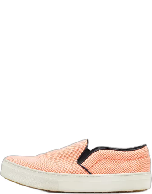 Celine Orange Canvas Slip On Sneaker