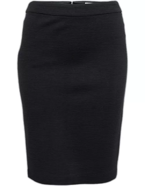 Armani Collezioni Black Wool Stretch Pencil Skirt