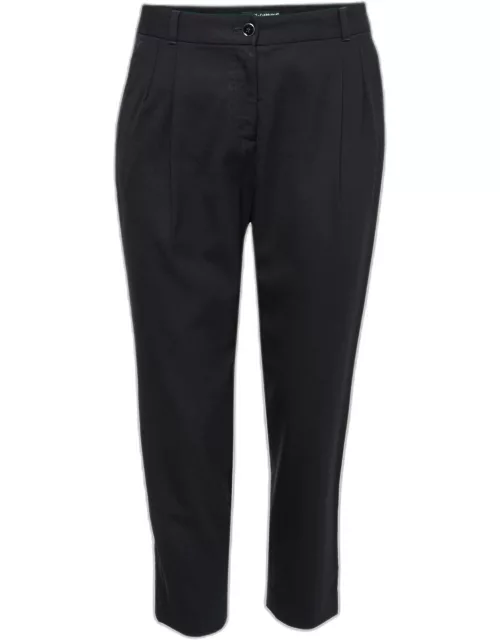 Dolce & Gabbana Black Wool Slim Fit Trousers S Waist 28"