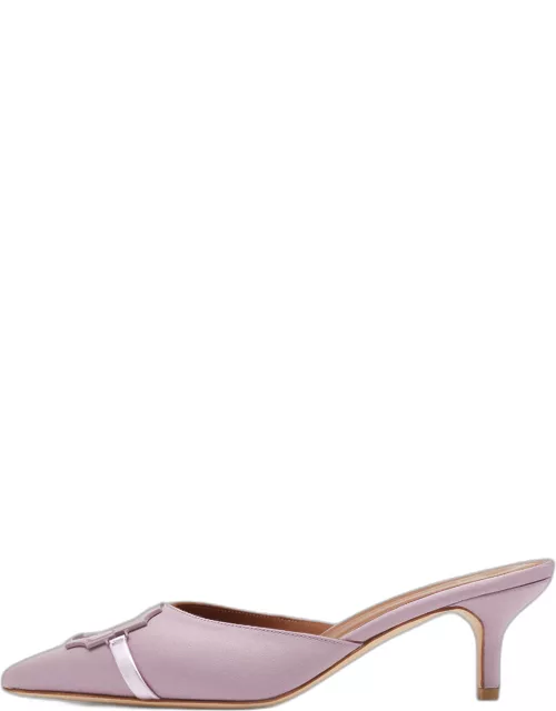 Malone Souliers Lilac Satin Pointed Toe Mule