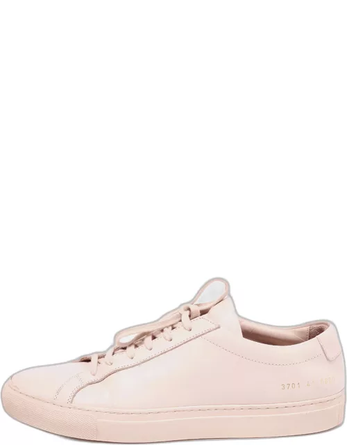 Common Projects Pink Leather Lace Up Sneaker