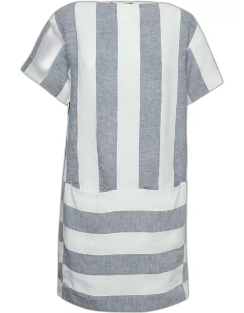 Weekend Max Mara Blue & White Striped Linen Dress