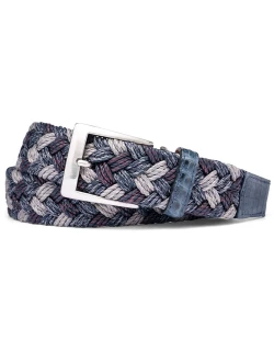 Men's Woven Linen Belt w/ Croc Tab