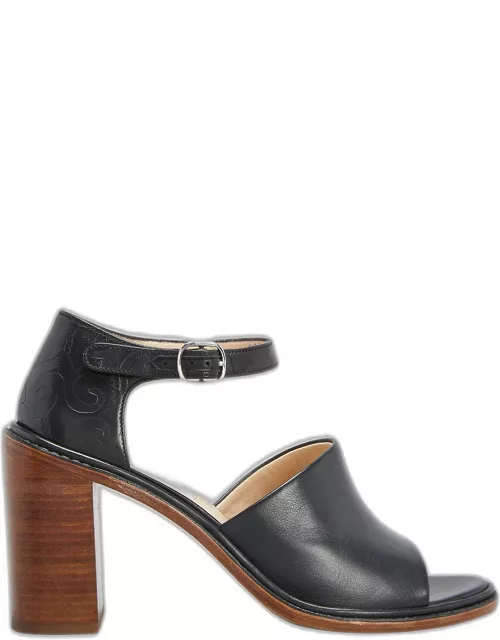 Beau Leather Ankle-Strap Sandal