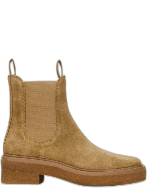Suede Pull-On Chelsea Boot