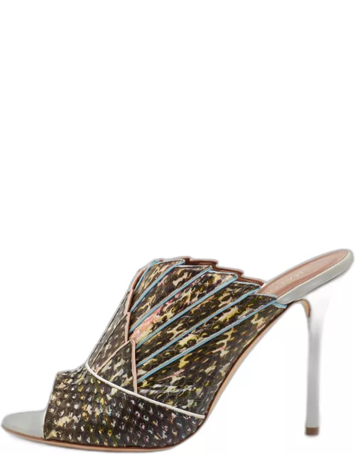 Malone Souliers Multicolor Python And Leather Donna Open Toe Mule