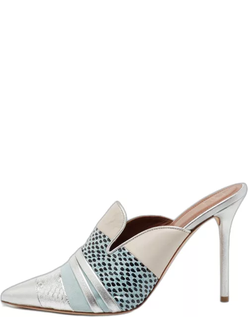 Malone Souliers by Roy Luwolt Multicolor Leather And Python Embossed Hayley Mule