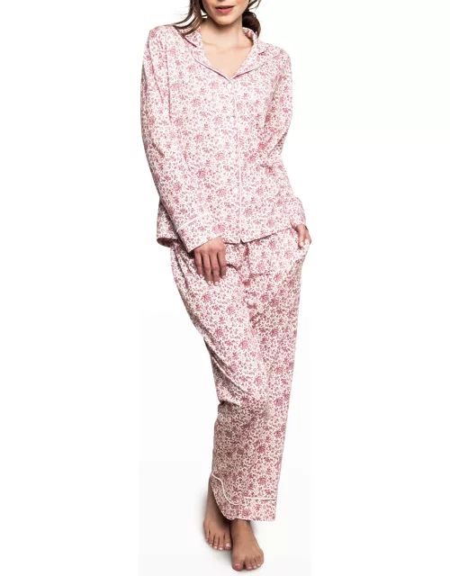 Sussex Bordeaux Cotton Pajama Set