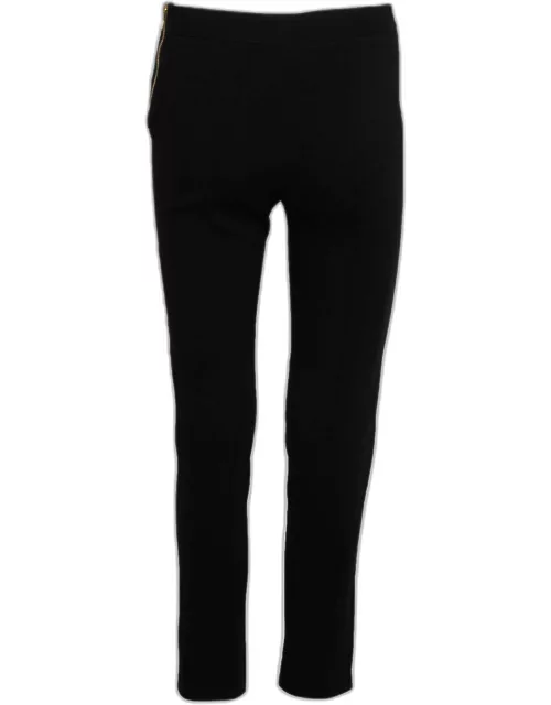 Boutique Moschino Black Crepe Slim Fit Pants