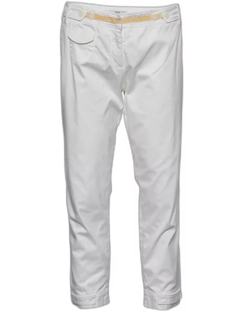 Prada White Cotton Capri Pants