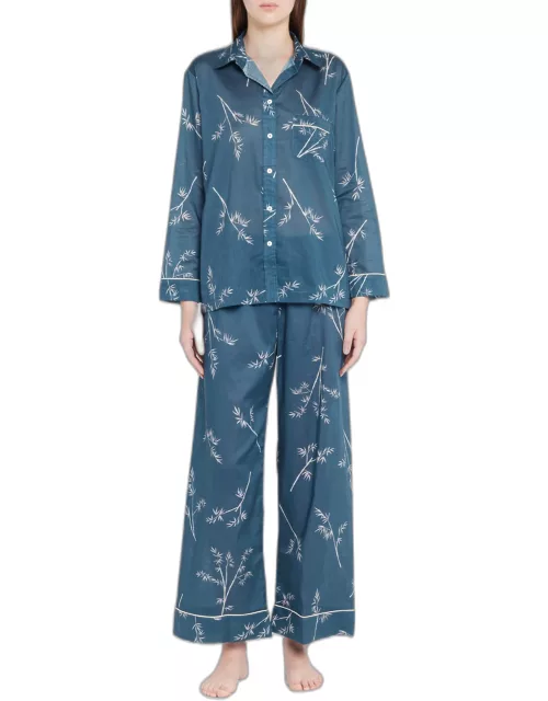 Wide-Leg Cotton Pajama Set
