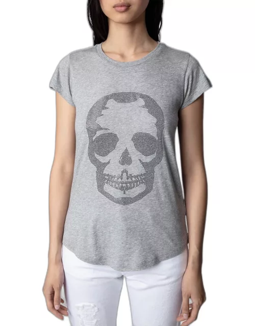 Skull Strass Short-Sleeve T-Shirt