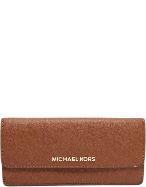Michael Kors Brown Leather Continental Wallet