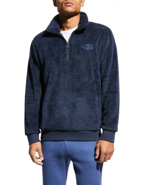 Men's Zeke Sherpa Fleece Quarter-Zip Pullover Sweatshirt