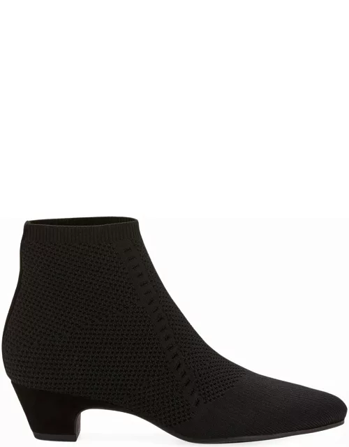 Purl Stretch-Knit Fabric Bootie