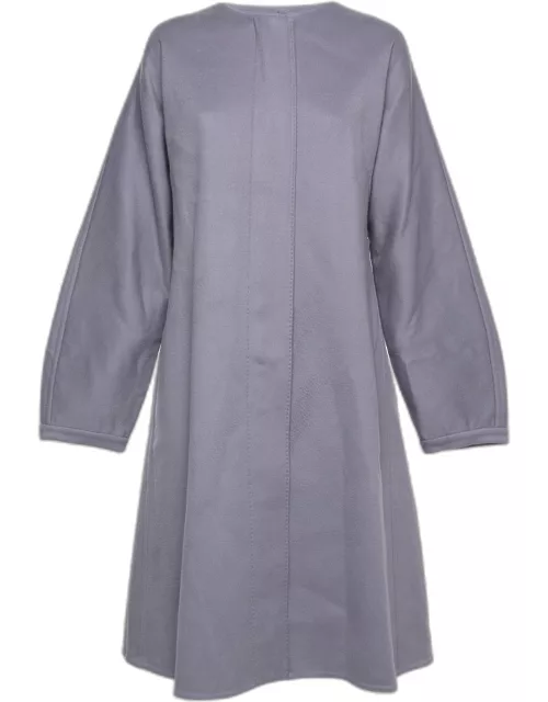Gianfranco Ferre Light Purple Wool Pleat Detail Coat