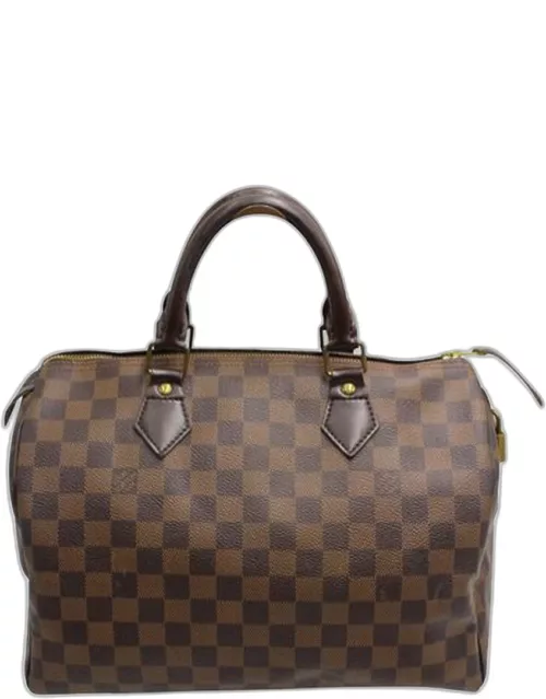 Louis Vuitton Brown Damier Ebene Canvas Speedy 30 Satchel Bag