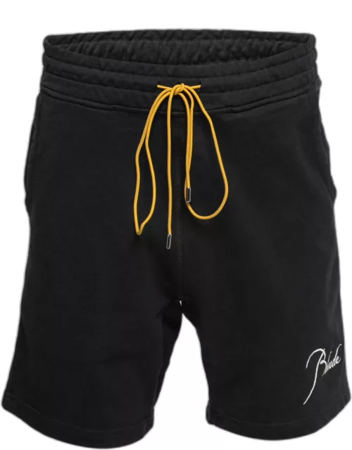 Rhude Black Cotton Shorts