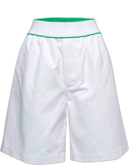 Bottega Veneta White Cotton Bermuda Shorts