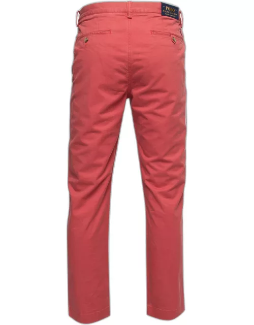 Polo Ralph Lauren Red Cotton Twill Chino Trousers