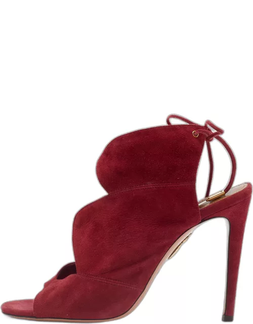 Aquazzura Red Suede Sexy Thing Bootie