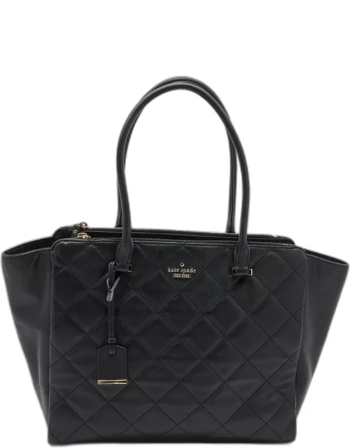 Kate Spade Black Quilted Leather Tote