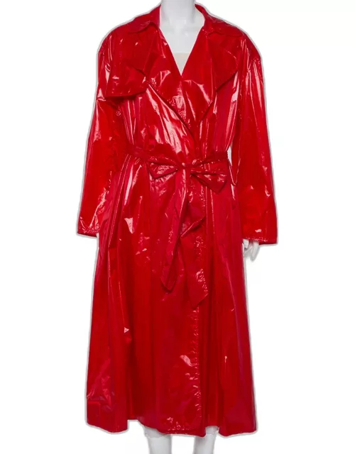 Ellery Red Synthetic Belted Le Strange Trench Coat