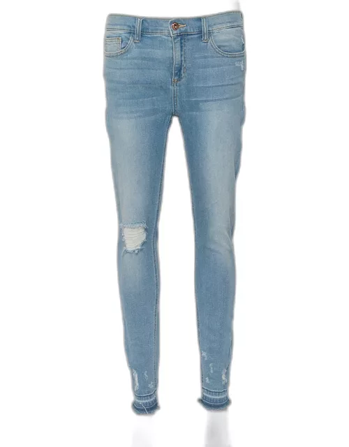 Sneak Peek Blue Denim Distressed Skinny Jeans
