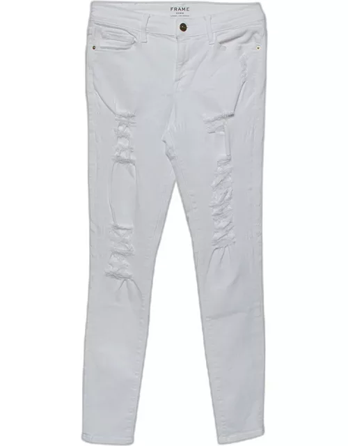 Frame White Denim Le Skinny de Jeanne Jeans