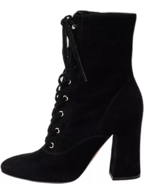 Gianvito Rossi Black Suede Ankle Boot