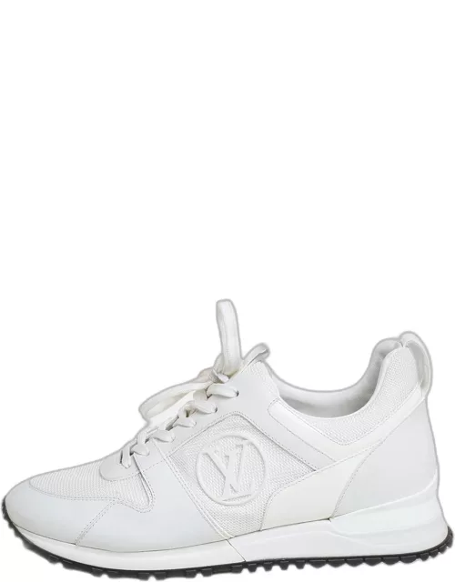 Louis Vuitton White Mesh And Leather Run Away Low Top Sneaker