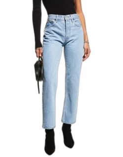 Tate Cropped Jeans with Contrast Panel